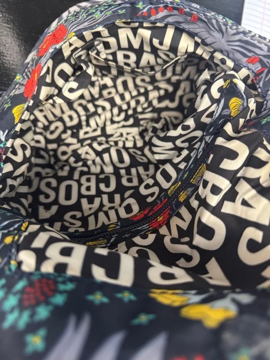 Marc Jacobs Natasha Quilted Floral Crossbody Blue with Red & Yellow Flowers - Picture 17 of 17